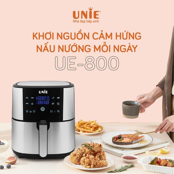 Thiết kế nồi chiên không dầu Unie UE-800